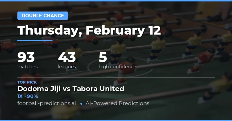 Double Chance Predictions for 12 Feb 2026 – Expert Tips & Data Insights