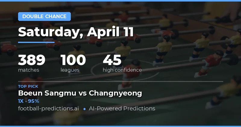 Double Chance Betting Insights for 11 April 2026