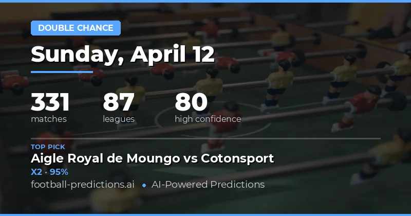 Double Chance Betting Insights for 12 April 2026