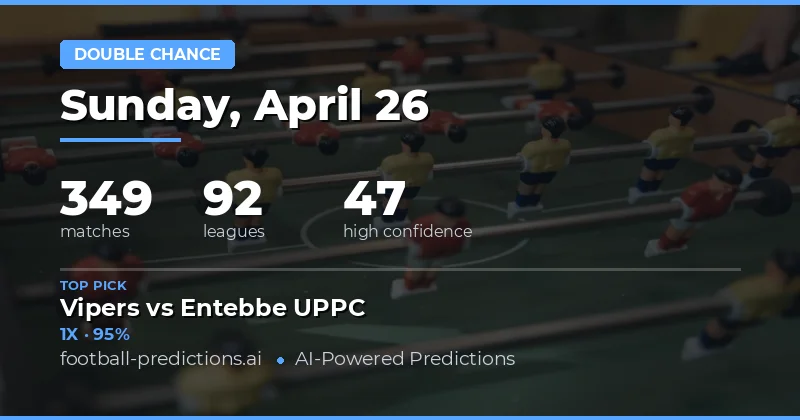 Secure Your Stakes with Expert Double Chance Tips for 26 April 2026