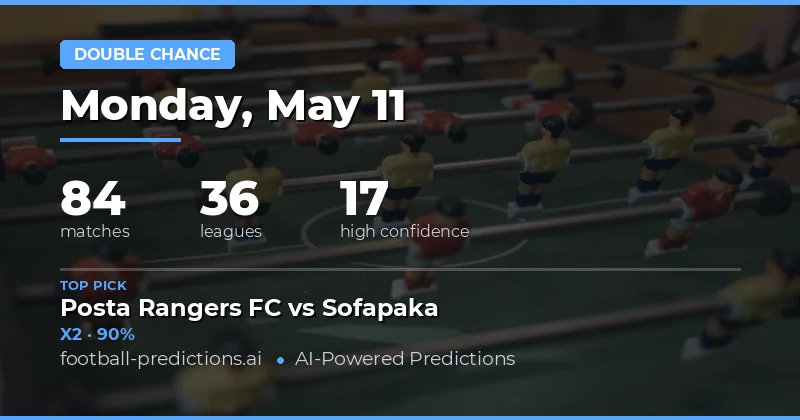 Double Chance Betting Preview: 11 May 2026