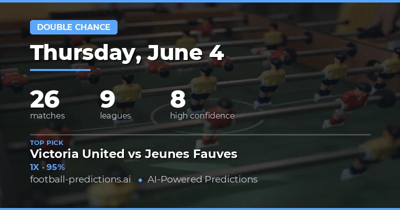 Double Chance Market Overview for June 4, 2026