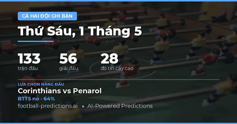 Xu hướng cả hai đội ghi bàn trong vòng đấu 1 tháng 5 năm 2026