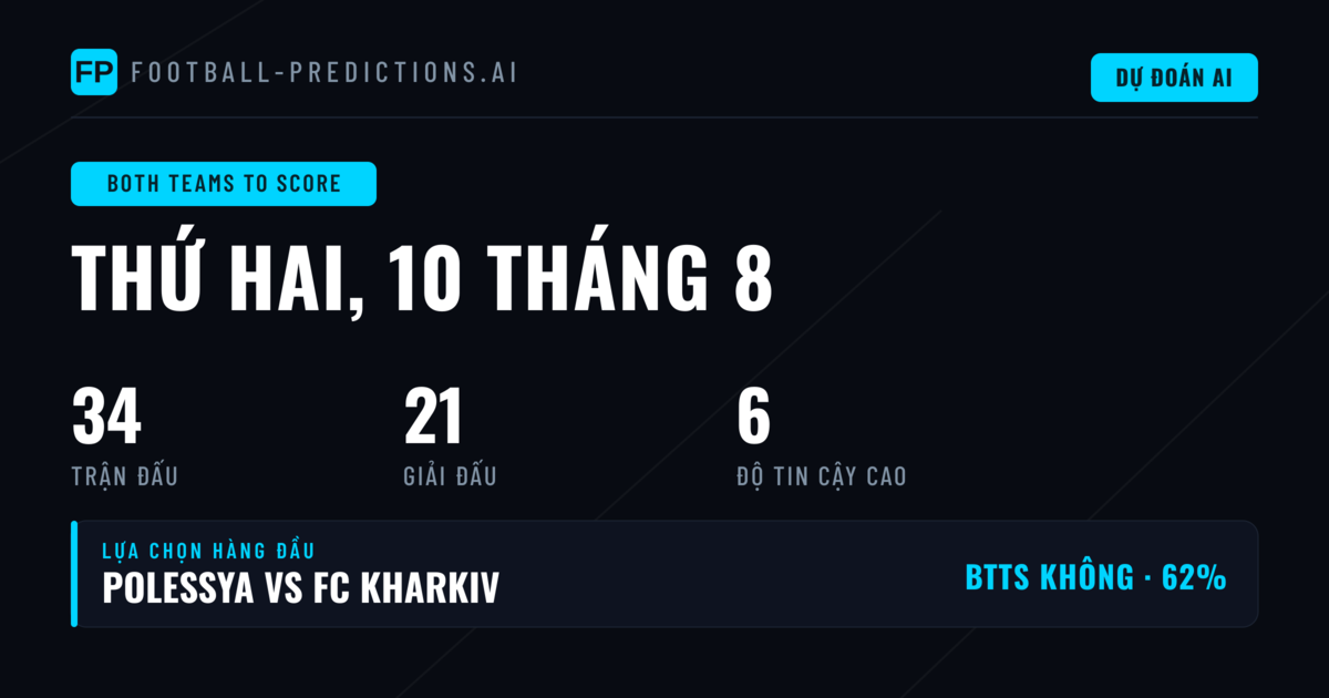 Top BTTS Picks cho ngày 10/08/2026