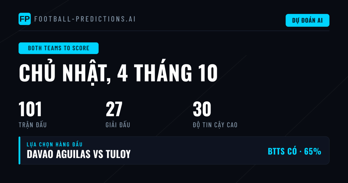 Top BTTS Picks ngày 4/10/2026
