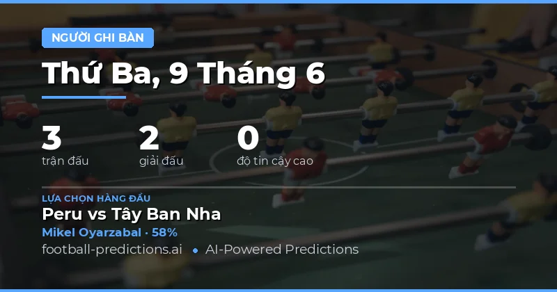 Nhận định Anytime Goalscorer: Cơ hội từ 3 trận đấu