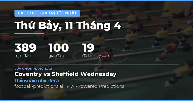 Cơ Hội Giá Trị Trong Ngày Thi Đấu 11/4/2026
