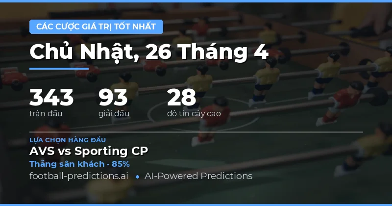 Khoảng trống thị trường trong 343 trận đấu hôm nay