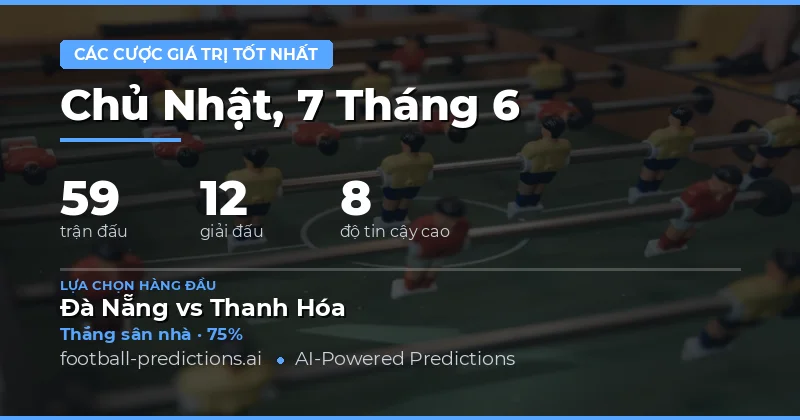 Chiến Lược Đặt Cược Giá Trị Ngày 7 Tháng 6 Năm 2026