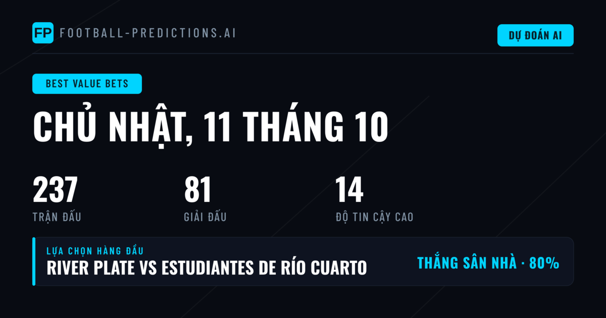 Top Picks giá trị cao nhất — 11/10/2026