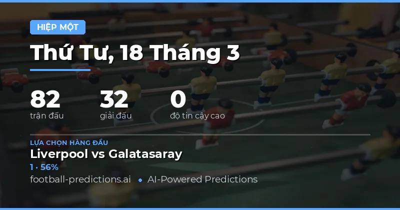 Soi kèo tỷ số hiệp 1 ngày 18 tháng 3 năm 2026