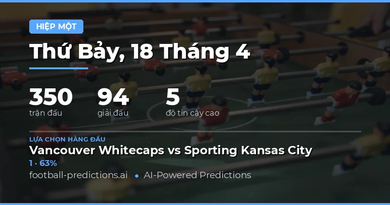 Dự Đoán Kết Quả Hiệp 1 Ngày 18 Tháng 4 Năm 2026