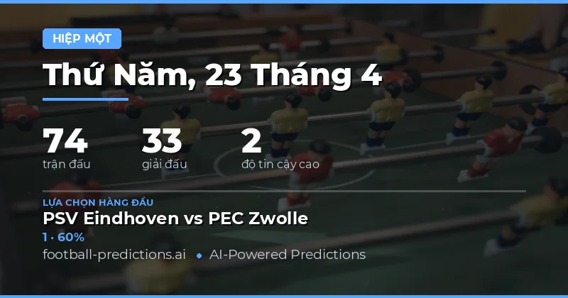 Dự Đoán Kết Quả Hiệp 1 Ngày 23/4/2026