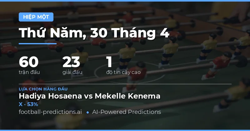 Dự Đoán Kết Quả Nửa Đầu Bóng Đá Ngày 30 Apr 2026