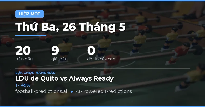 Dự Đoán Kết Quả Nửa Đầu Hôm Nay 26 Tháng 5 Năm 2026