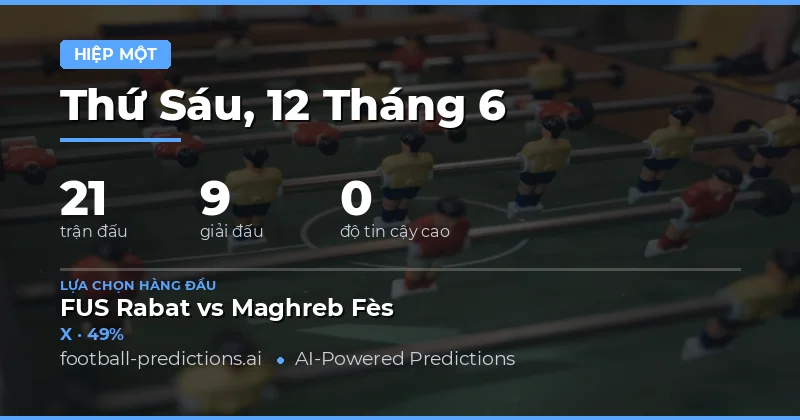 Giới thiệu tổng quan về dự đoán HT/FT ngày 12/06/2026