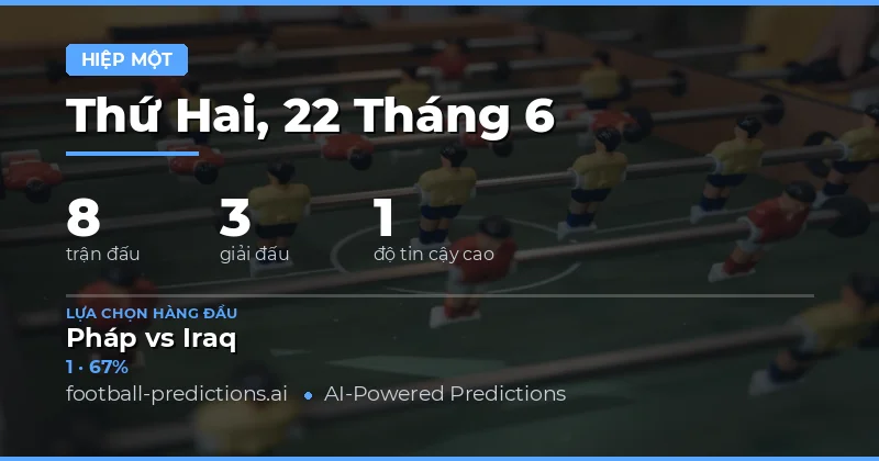 Top HT/FT Picks 22/06/2026