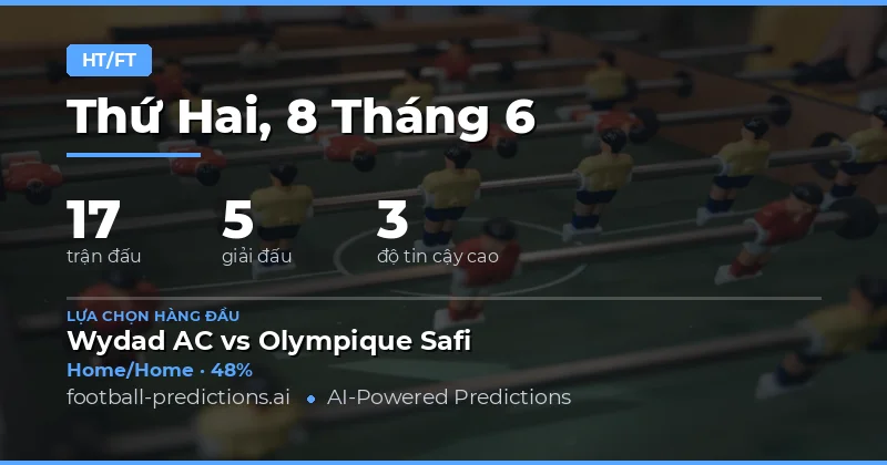 Giới thiệu dự đoán HT/FT ngày 8/6/2026