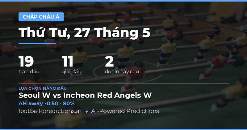 Tổng quan thị trường cá cược bóng đá ngày 27 tháng 5 năm 2026