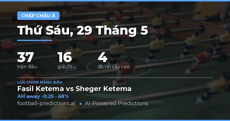 Tổng quan thị trường cá cược bóng đá ngày 29 tháng 5 năm 2026