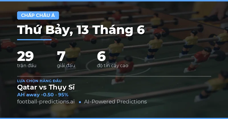 Top AH Picks cho ngày 13/06/2026