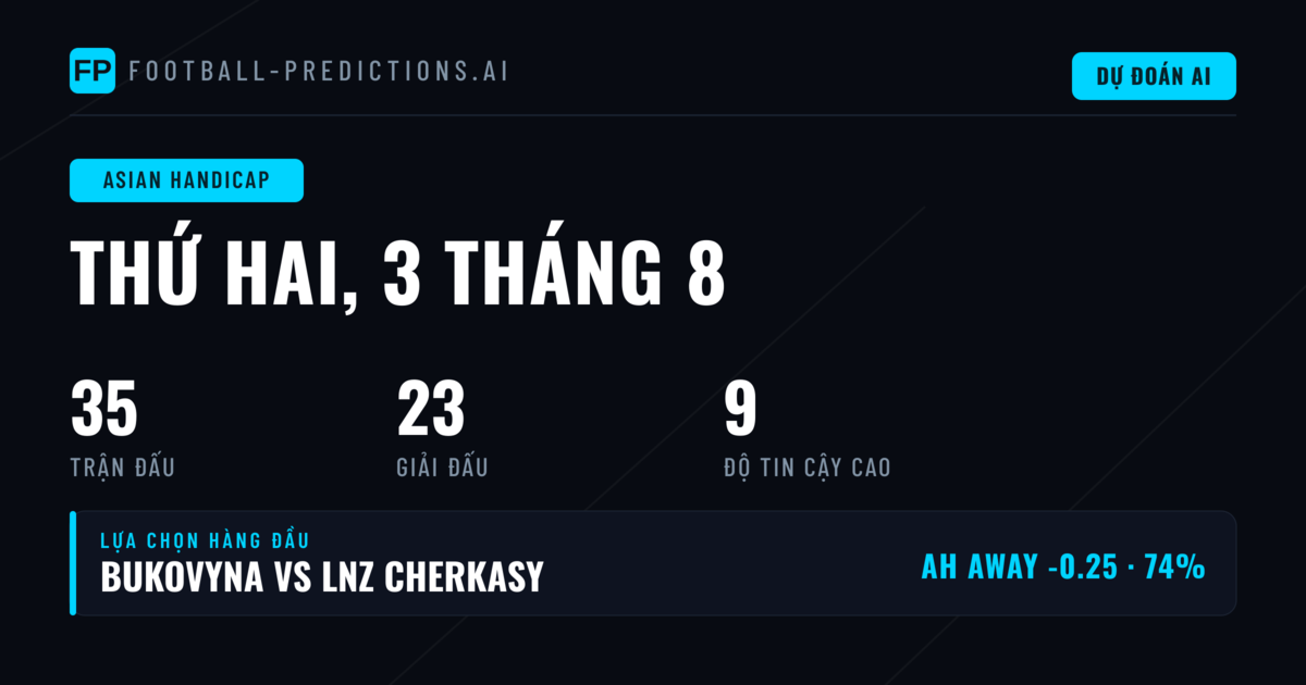 Top AH Picks ngày 3/8/2026