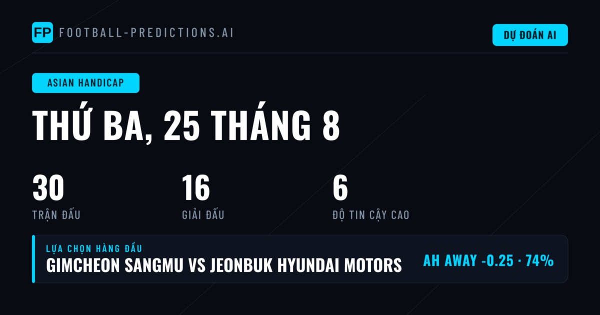 Top Picks AH - Ngày 25/08/2026