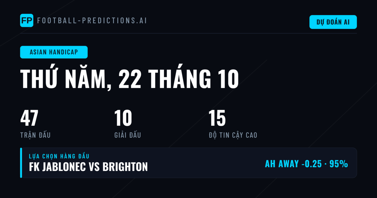 Lựa chọn AH hàng đầu ngày 22/10/2026