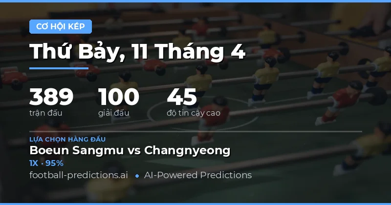 Dự Đoán Cược Hai Kết Quả Ngày 11 Tháng 4 Năm 2026