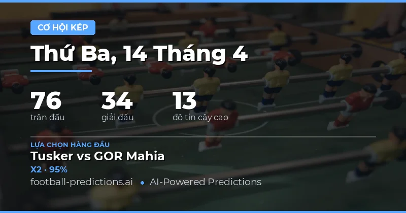 Dự Đoán Cược Hai Kết Quả Ngày 14 Tháng 4 Năm 2026