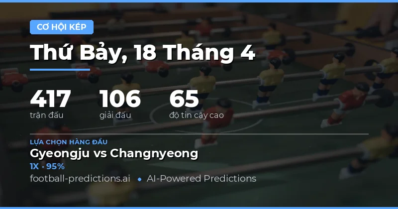 Dự đoán Cược Hai Kết Quả – Ngày 18/4/2026