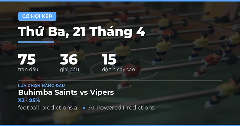 Dự Đoán Cược Hai Kết Quả Ngày 21 Tháng 4 Năm 2026