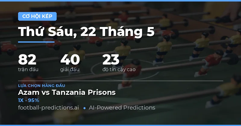 Dự Đoán Kịch Bản Double Chance Cho Ngày 22 Tháng Năm 2026
