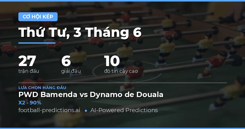 Tổng Quan Kèo Double Chance Ngày 3 Tháng 6 Năm 2026