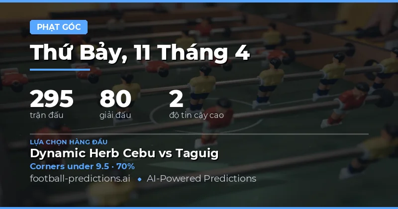 Dự đoán tổng quan về_corners_over_under cho ngày thi đấu 11 tháng 4 năm 2026