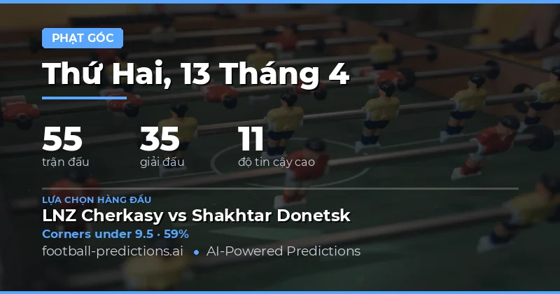 Các trận đấu đáng chú ý và cơ hội đặt cược góc