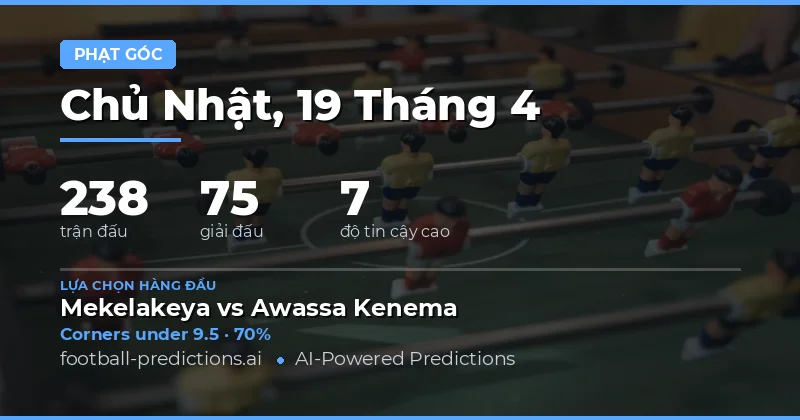 Các trận đấu đáng chú ý và dự đoán cược góc