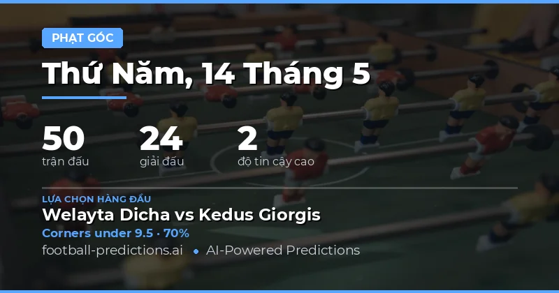 Dự Đoán Số Lượng Góc Đá Cạnh Ngày 14 Tháng 5 Năm 2026