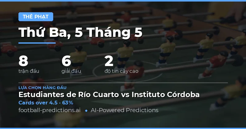 Dự Đoán Số Lượng Thẻ Vàng Trong Các Trận Đấu Nổi Bật