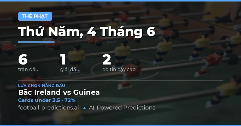 Giới Thiệu Dự Đoán Thẻ Vàng Ngày 4/6/2026