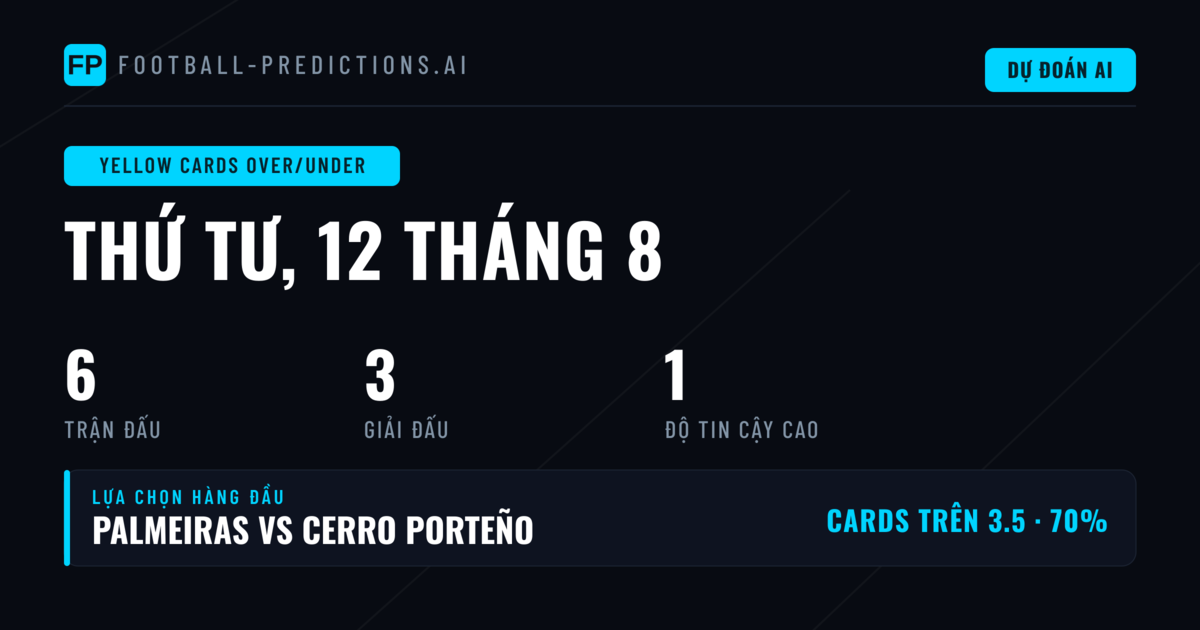 Top Thẻ Vàng O/U Picks — 12/08/2026