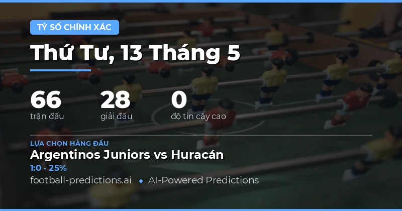 Dự đoán kết quả đúng ngày 13 tháng 5 năm 2026