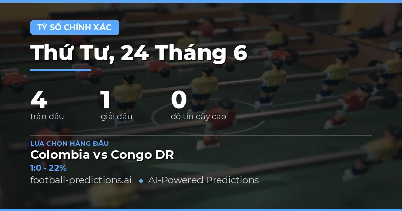 Tổng quan dự đoán CS ngày 24/06/2026