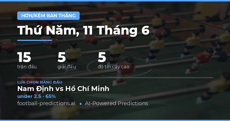 Top O/U Picks ngày 11/06/2026