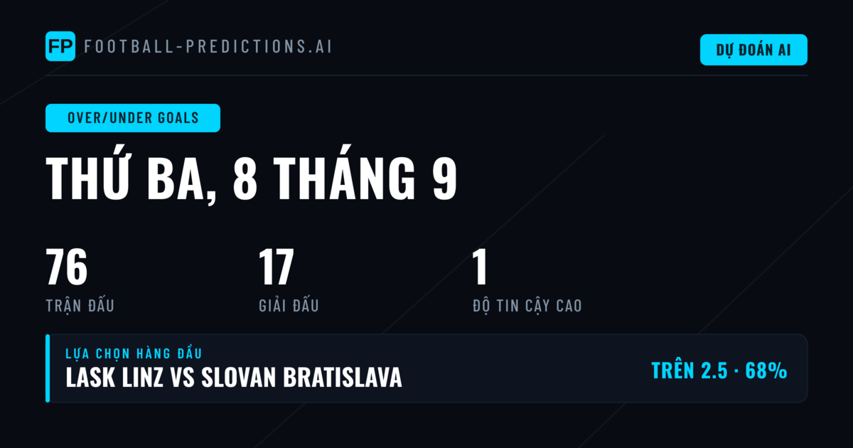 Top O/U Goals Picks 8/9/2026
