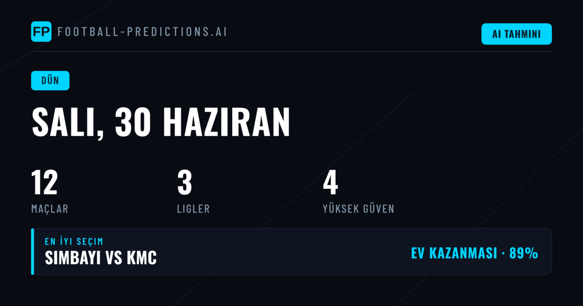 30 Haziran 2026: Gollerle Dolu Bir Futbol Gününün Ardından