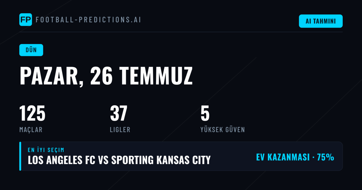 26 Temmuz 2026: Yoğun Bir Futbol Gününün Ardından