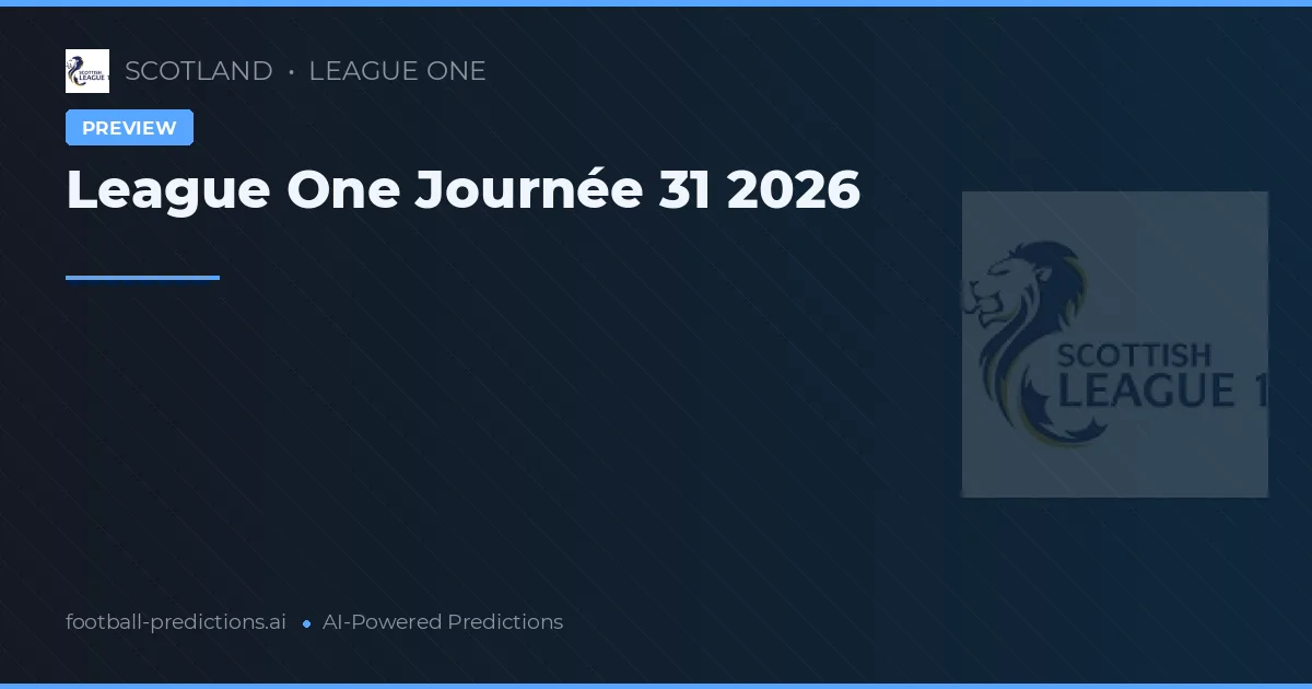 League One Journée 31 2026