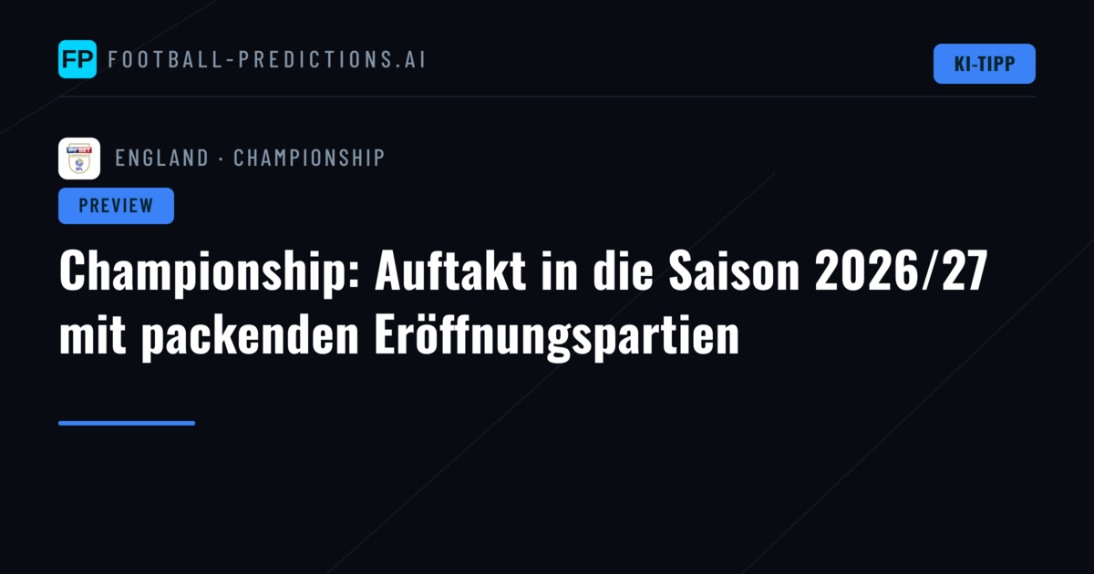 Championship: Auftakt in die Saison 2026/27 mit packenden Eröffnungspartien