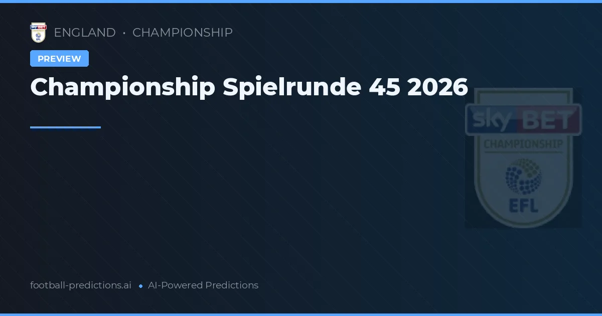 Championship Spielrunde 45 2026